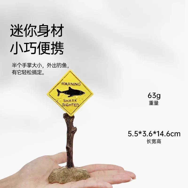 Aquarium Harz Ornamente Dekorative Ornamente Simulierte Hai Warnschilder Fisch Landschaft Zubehör Becken Aquarium Hintergrund