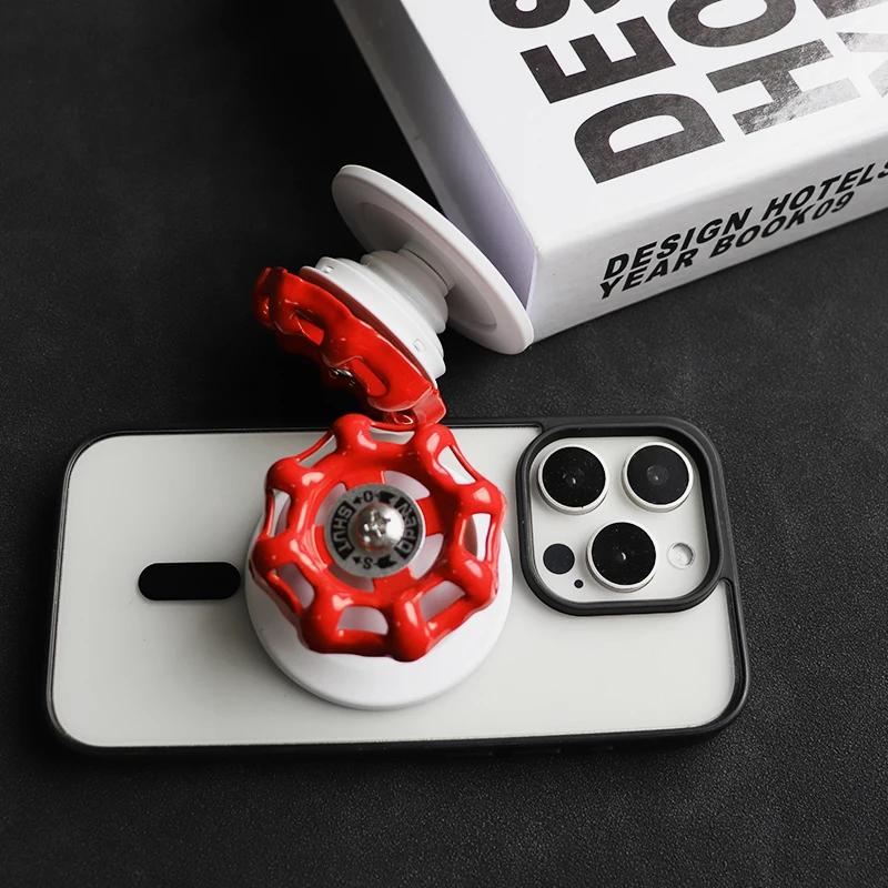 Valve Magnetic Folding Mobile Phone Grip Holder Socket Pocket Support for Magsafe IPhone Mac Safe Ring Finger Expanding Stand