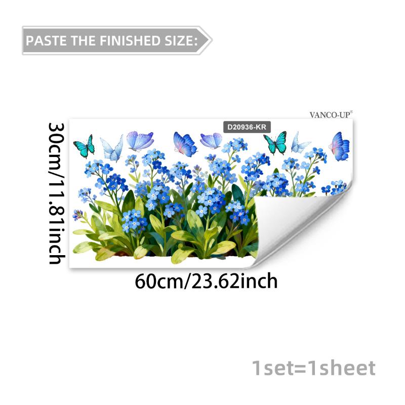 3D Tulip Flower Window Stickers Static Cling Waterproof Floral Decal Windows Decor For Home Bedroom Bathroom Glass Decoration