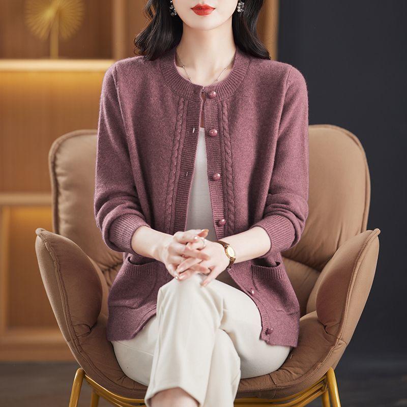 Women's Camisole-Matching Cardigan Sweater Jacket Knitwear Spring Autumn Thickened Outer Wear Loose Plus-Size High-Grade Top