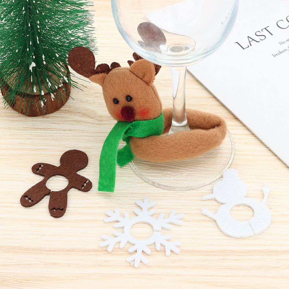 Moș Crăciun Decorare Cupă de Crăciun Inele Pandantive Pahar de Vin Inel Cupă de Crăciun Decor Masă