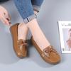 New leather handmade Doudou snail women's shoes non-slip and wear-resistant flat-heeled comfortable loafers women's shoes