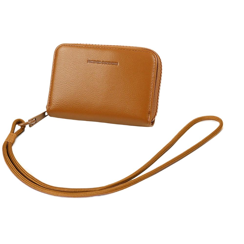 

Мужской женский кошелек на шею Модный короткий кошелек на молнии Однотонный из искусственной кожи со шнурком Студенческий кошелек Сумка для карт