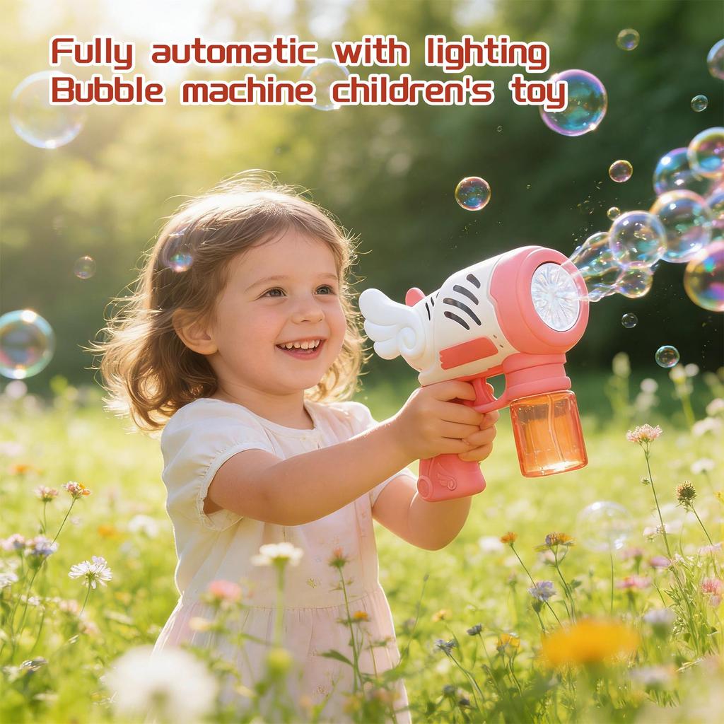 Bubble Machine Fully Automatic With Light Bubble Children's Toy