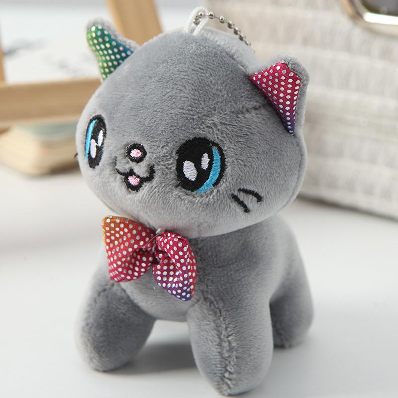 10cm Mini Süße Kawaii Plüschkatzen Tier Stofftier Schlüsselanhänger Kette Anhänger Weiches Spielzeug Kindergeschenk