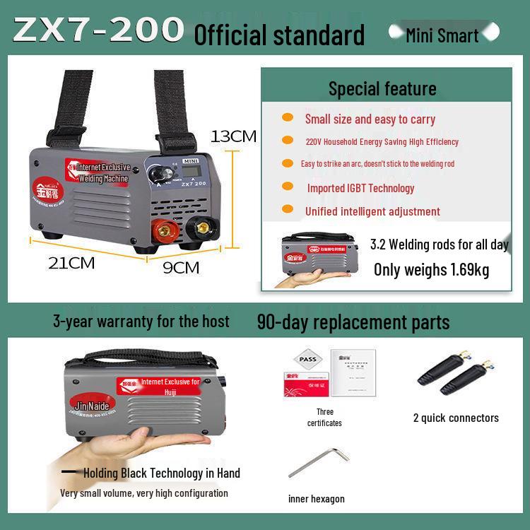 

Jinnai Dual Voltage Portable Electric Welder - Industrial-Grade, Versatile, Compact