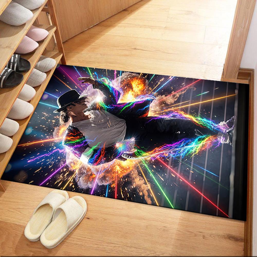 Michael Jackson 77 Floor Rug Office Rug Suitable for Dining Room Study room Kitchen Foyer Anti-slip Rug Anime Office Decor