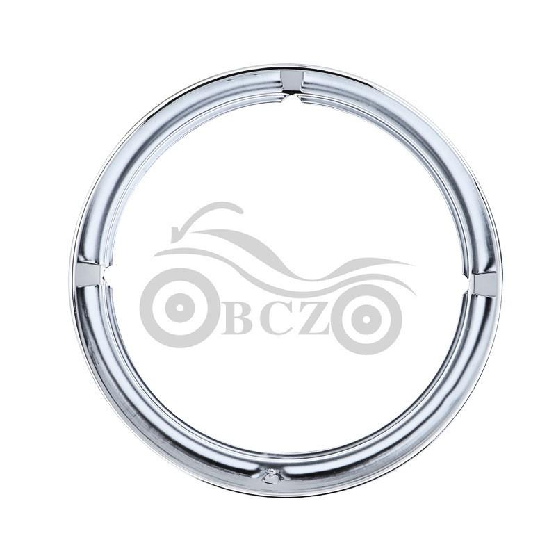 Harley-Davidson Road King Custom Headlight Cover Shell With Chrome Ring 7 Inch Black ABS Plastic