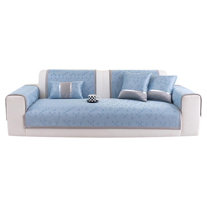 Summer Sofa Cushion  New Ice Silk Cool Sofa Seat Cushion Fixed Non-Slip Cold Sofa Cover Cloth Towel
