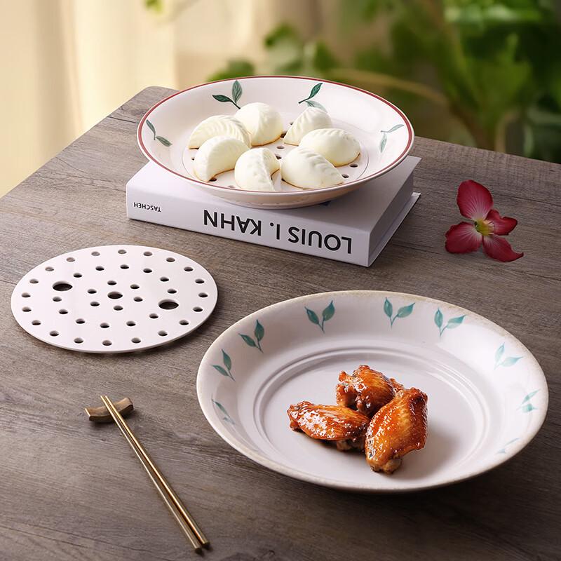 Heal Melamine Chinese Double-Layer Dumpling Plate