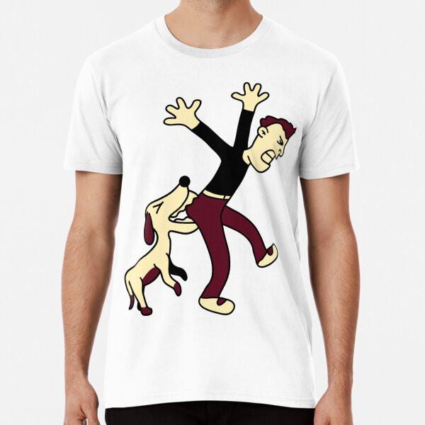 Dog Bites Man In The Ass T-Shirt S-5XL Best T-Shirt