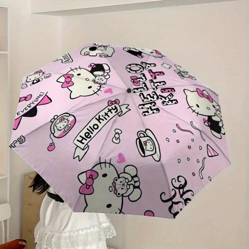 1pc Hello Kitty Anniversary Design Umbrella with Plastic Handle,Suitable for All Seasons Home Travel Outdoor UmbrellaSanlio518