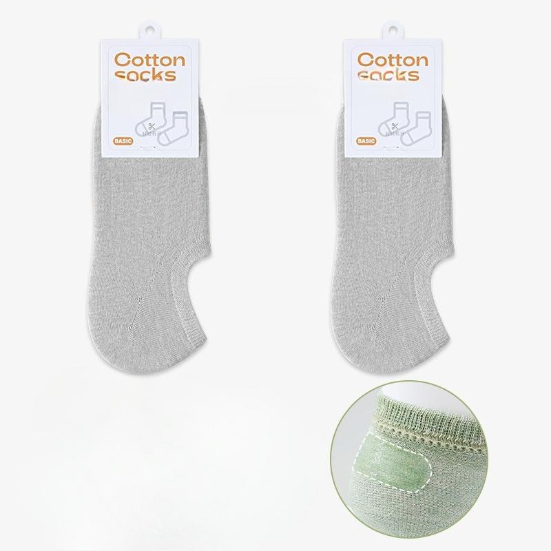 Female Spring and Summer Thin Pure Color Cotton Non Slip Non Fall with Shallow Mouth Invisible Socks