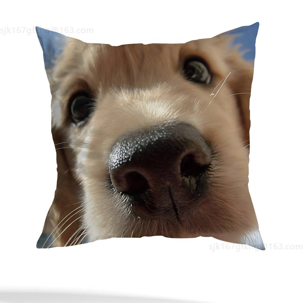 Cute Dog Pillow Case Pillow Case Living Room Sofa Cushion Cover Suitable For Home Bedroom Room Decoration