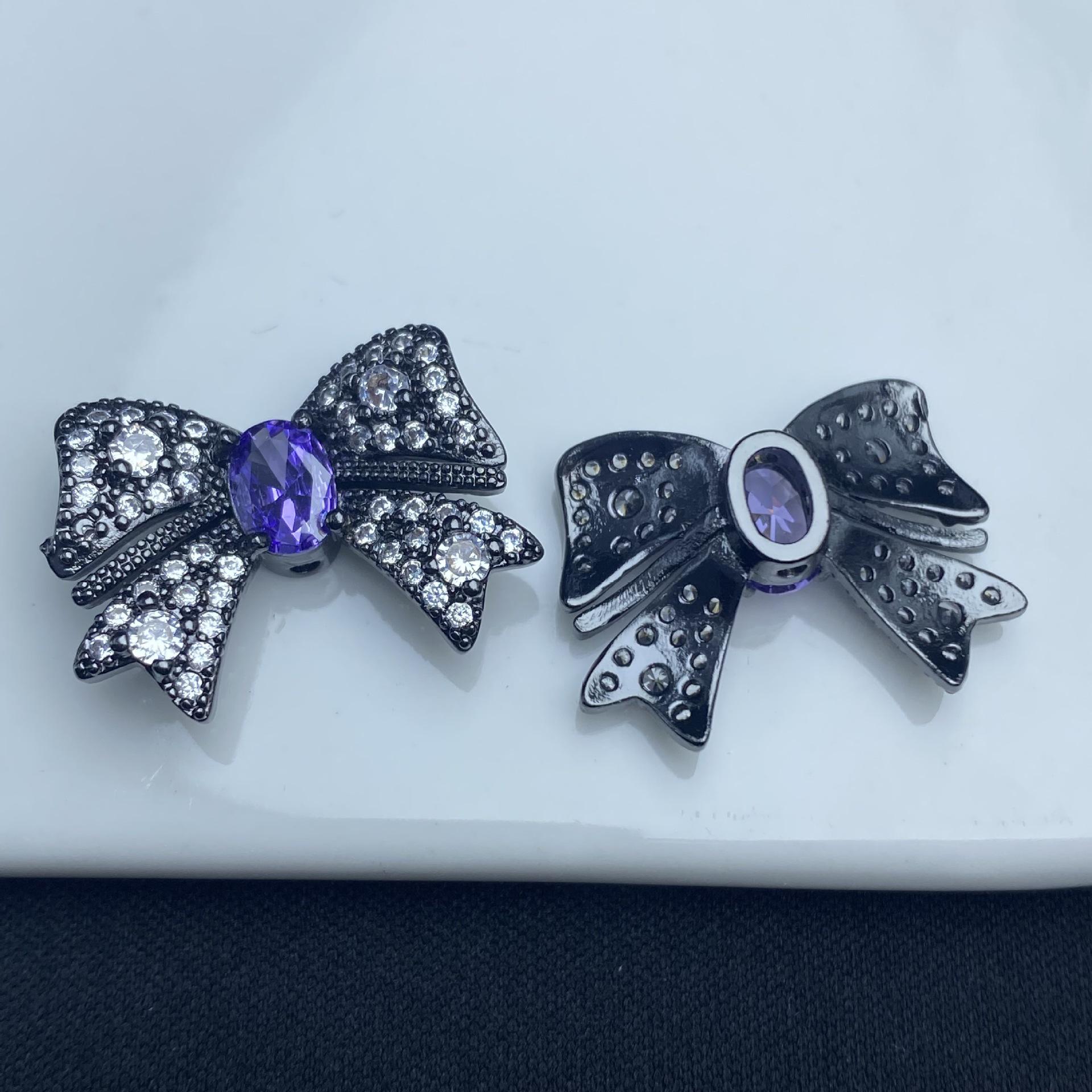 Colorful Rhinestone Bowknot Beads - Handmade Crystal DIY Jewelry Accessories