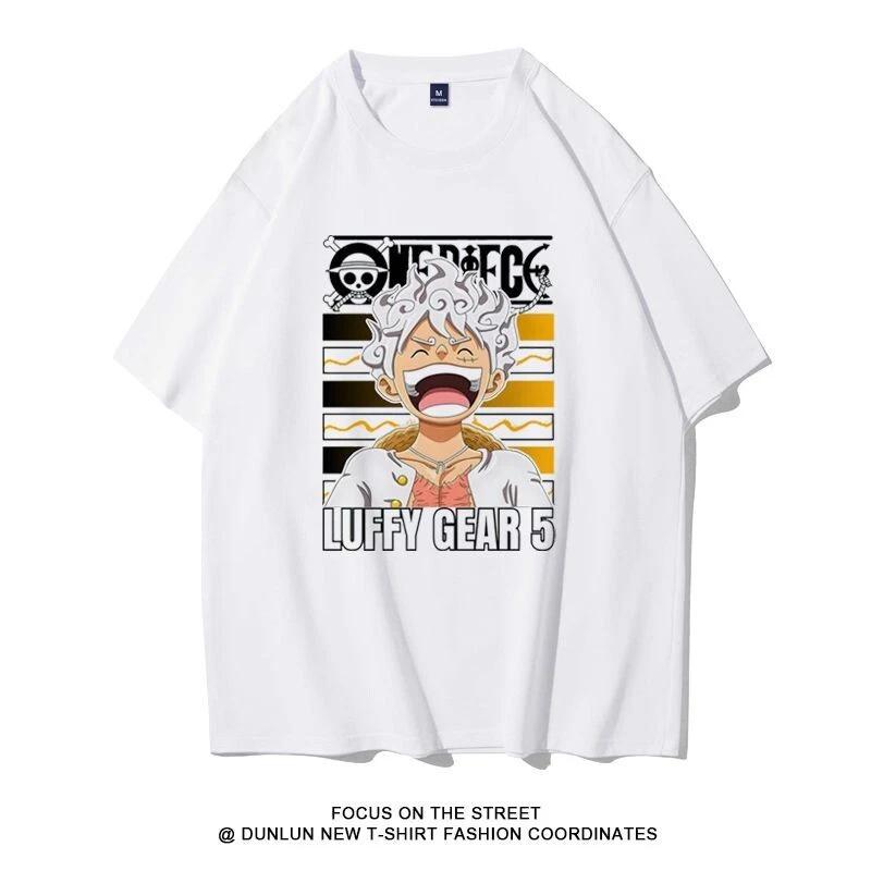 

One Piece Луффи Гир 5 Косплей Аниме Манга Футболка Футболки Костюмы Хлопок L