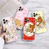 Popular Cute R-rilakkuma Bear Transparent Phone Case For IPhone 17 Air 16 Pro Max 15 14 13 12 11Plus Shockproof Cover