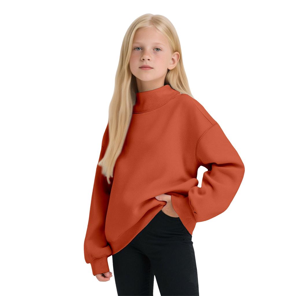 Children's Fashionable Casual Turtleneck Sweatshirt Top