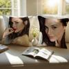 GGal Gadot Cushion Cover Pillowcase Antidustmite Invisible Zipper Short Plush Sofa Cushion