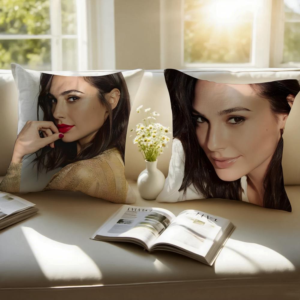 GGal Gadot Cushion Cover Pillowcase Antidustmite Invisible Zipper Short Plush Sofa Cushion