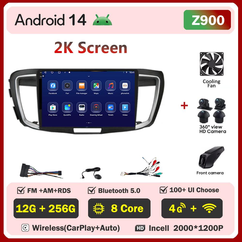 Car Multimedia Player For HondaAccord 9 2.4L 2.0L 2012-2018 Stereo Head Unit Car Radio Wireless Android Autoradio Touch Screen