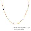 Exotic Irregular Colorful Stone Necklace for Women, Stainless Steel Gold Plated Boho Chain Choker, Aesthetic Jewelry Gift