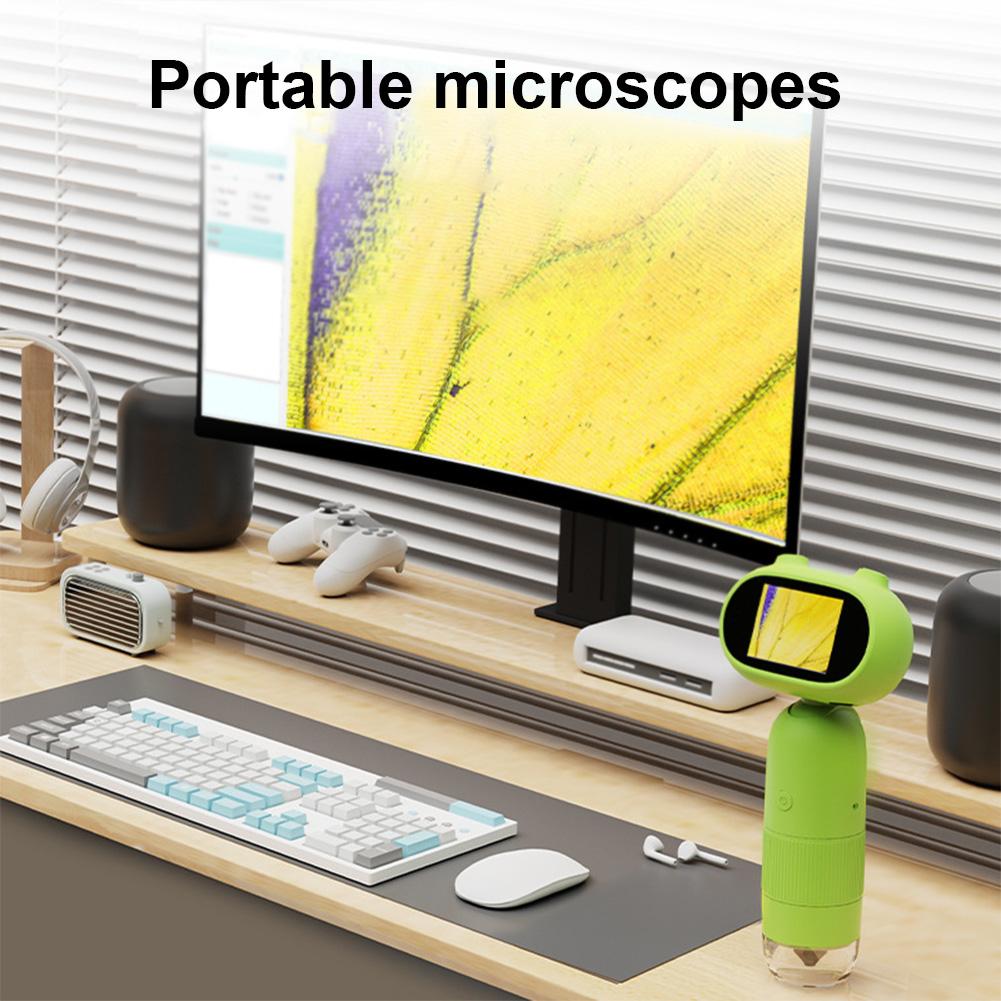 1000x Kid Microscope Lab Digital Microscopes 2 Inch IPS Screen Electronic Magnifier Camera with 8 LED Light Photo Video Function