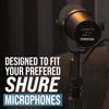 Shure by Gator Microphone Stand – Desktop Straight Type with Vibration-Absorbing Round Base SH-DESKTOP1 – Black