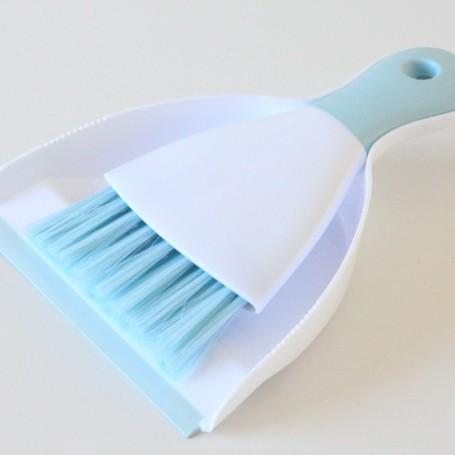 Mini Broom Set, Mini Dustpan and Brush Set, Office Desk Cleaning Set, Broom Set, Portable Desktop Cleaning Brush синий