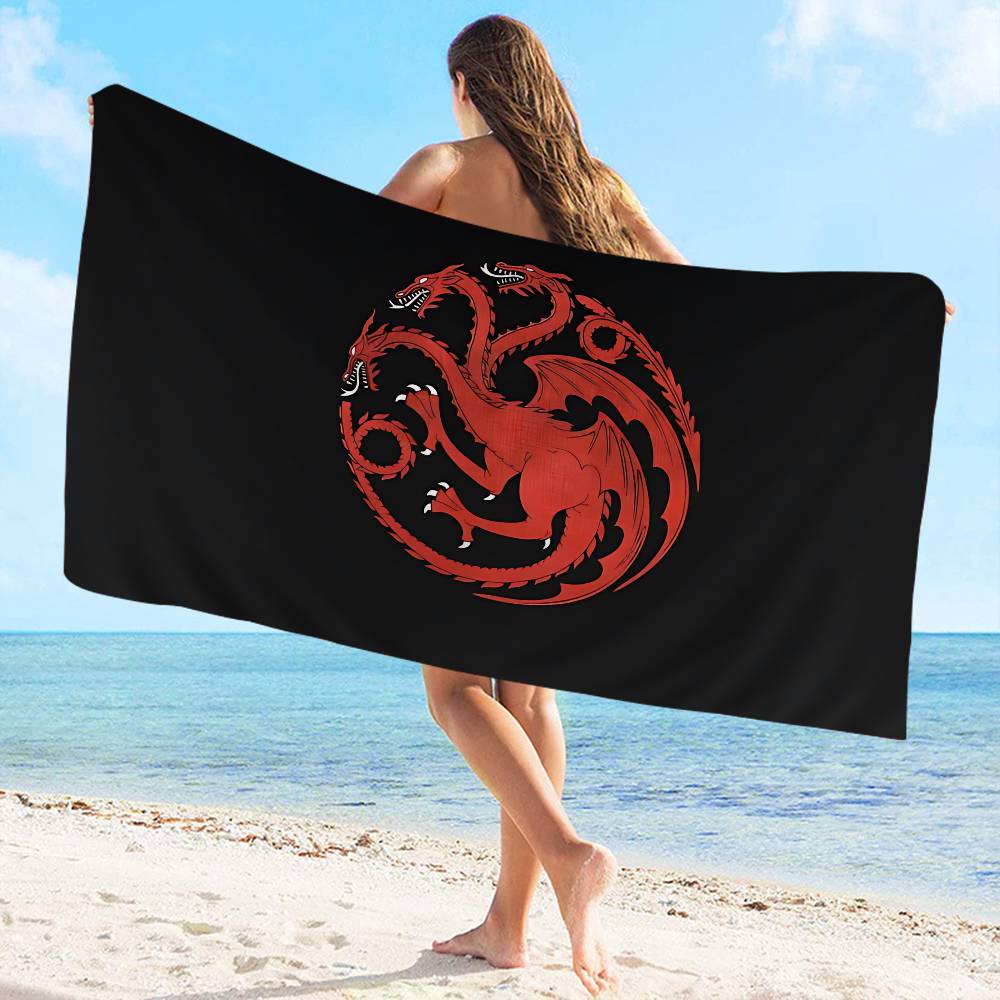Popular TV Series G-Game Of T-Thrones Beach Towel Colorful Bath Towels For Girl Microfiber Custom Sand Free Beach Spa Gym Pool