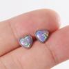 Titanstål Färgstarka Hjärta Tungpiercingar Studs Piercing Kroppssmycken