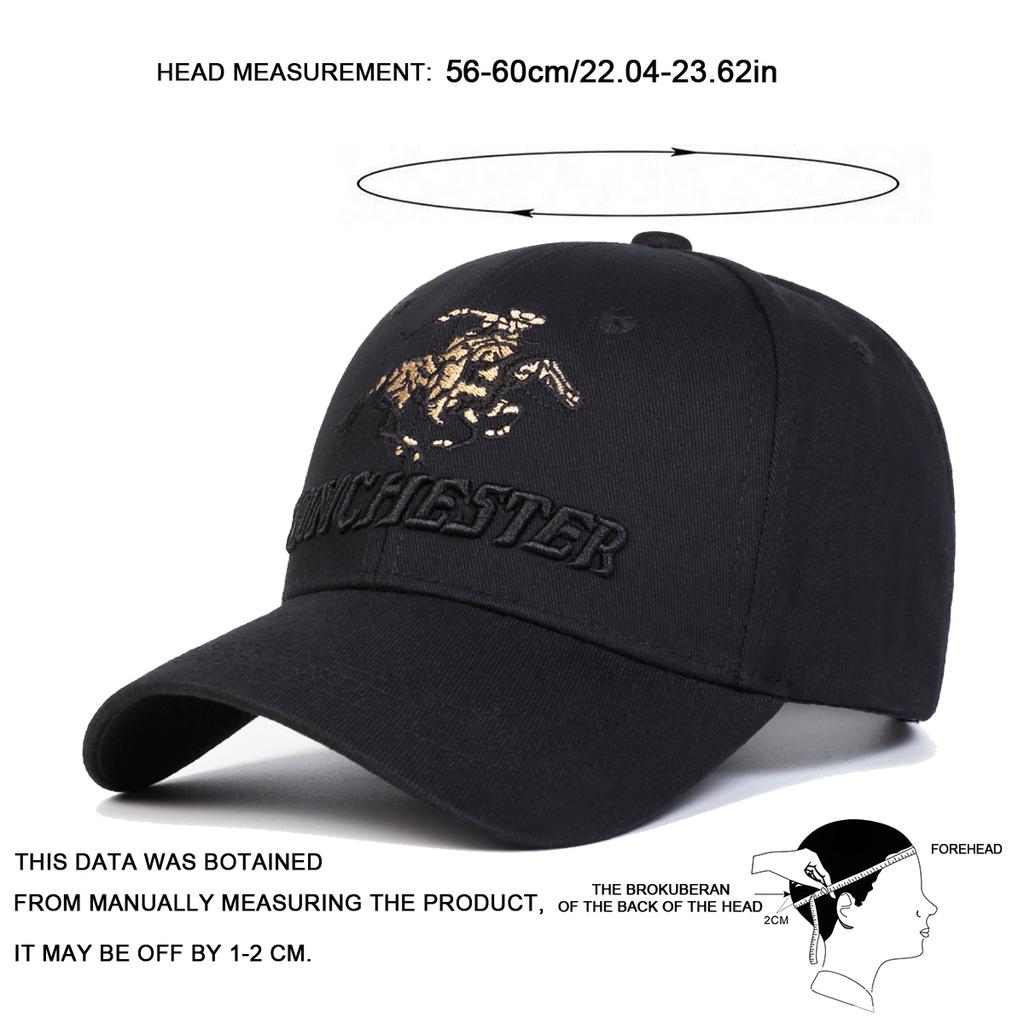 Unisex Winchester Letter Embroidery Baseball Caps Spring Autumn Outdoor Adjustable Casual Hats Dad Hat Sunscreen Hat