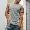 Gilet Uomo Elastico Traspirante Taglio 3D alla Moda Colore Unico Ampio Bodybuilding Streetwear