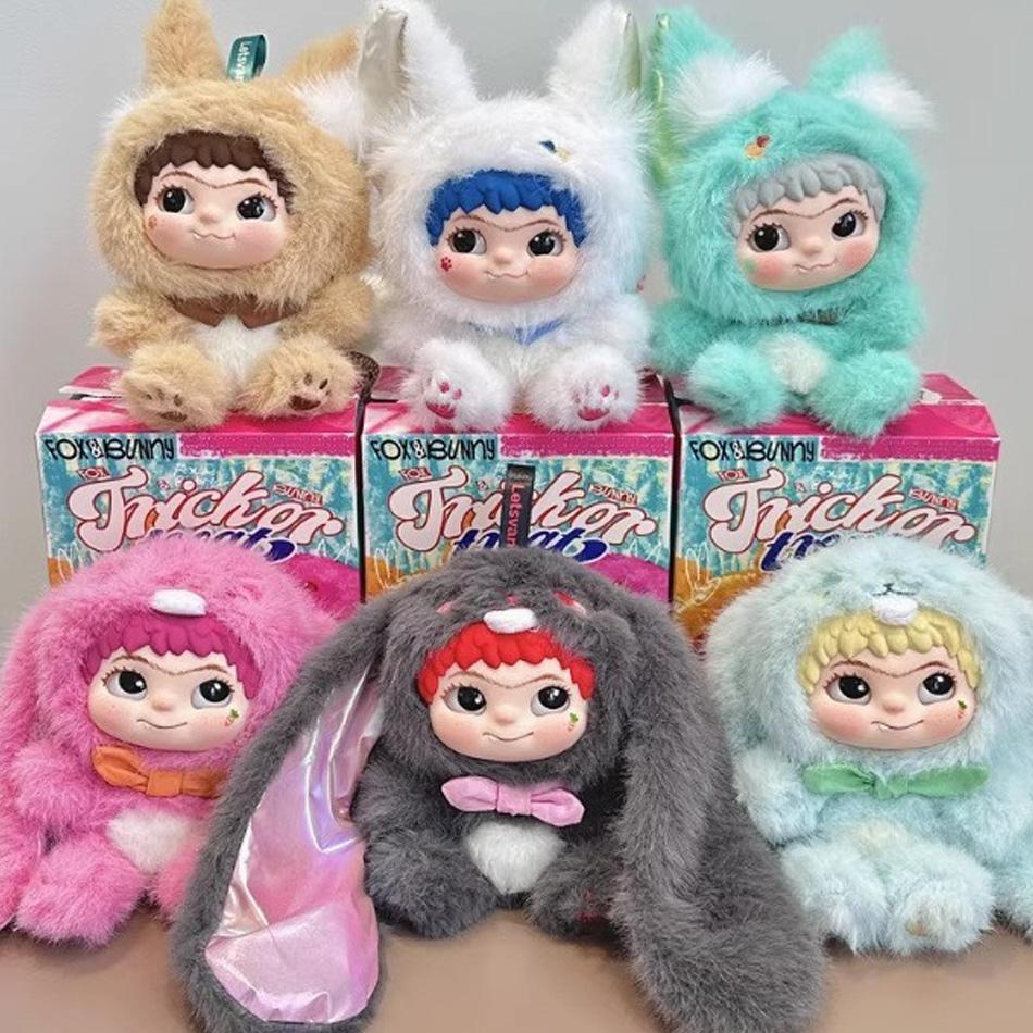 Wakuku V2 Überraschungsbox Fuchs & Hase Trick Or Treat Serie Vinylpuppe Überraschungstüte Schlüsselanhänger Trendige Spielzeuge Überraschungsbox Personalisierte Geschenke