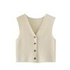 New 2024 Autumn/Winter Women's Cashmere Knitted Vest – Short, Sleeveless Sweater Cardigan