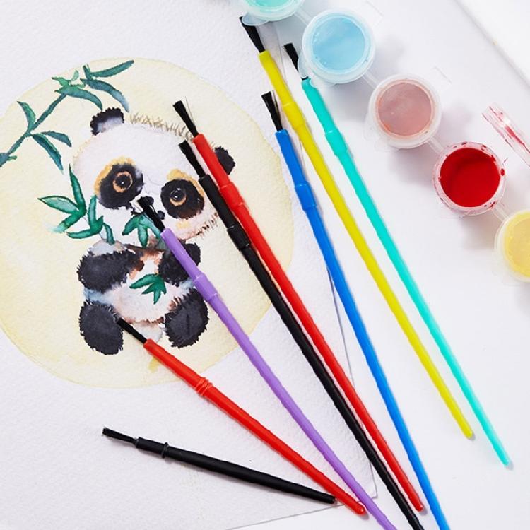 50 Pcs Nylon Hair Paint Brushes Art Supplies Small Watercolor Painting Brushes Set for Adult Students
