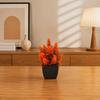 Simulated Small Potted Plant Maintenance-Free Realistic Autumn Leaves Mini Fake