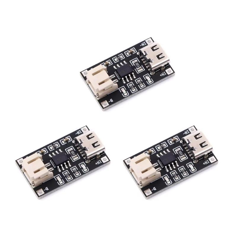 TP4056 USB C Lithiums Batteries Charging Module Builts In Protections Thermals Regulation PH2.0 Connectors LED Status Display