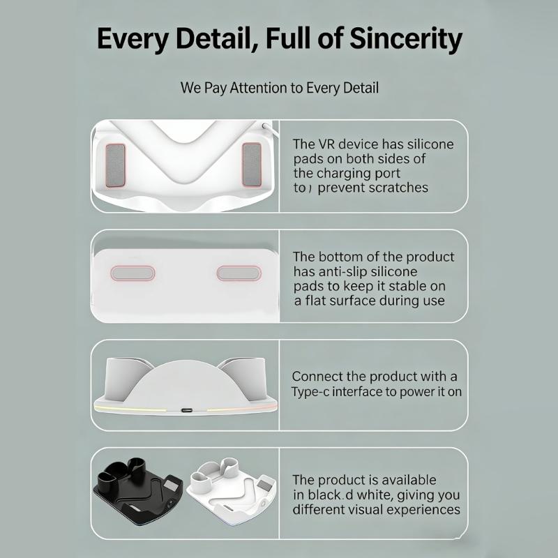 Functional Lighted Charging Stand For Digital Entertainment Systems Series Efficient Electricity Transfer And Grip Base