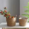 Nordic Extra Large Straw Flower Pot Seaweed Storage Basket Potted Green Plant Flower Basket Hand Woven Floor Indoor Flower Pot