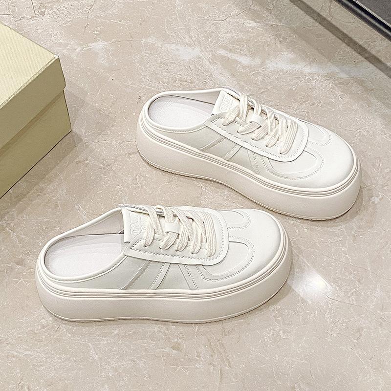 

Solid color cool slippers women s outer slippers 2025 spring and summer new round head thick bottom fashion versatile casual cool slippers 39