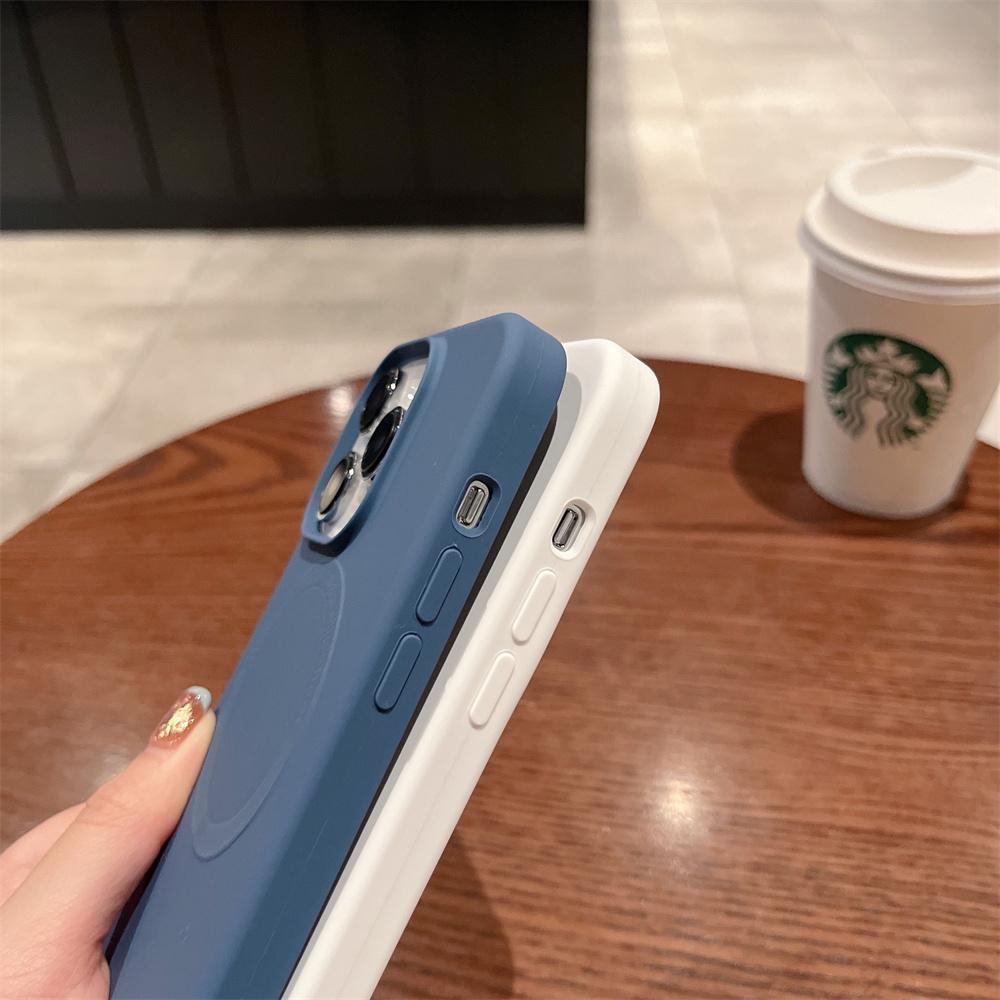 For Magsafe Liquid Silicone Phone Cases For iPhone 16 14 12 13 11 15 Pro Max 16 Plus Shoncproof Magnetic Wireless Charge Cover