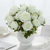Artificial Flower 5 Head Silk Rose Wedding Brial Bouquet Valentine's Decor Home Room Garden Yard Scrapbooking Diy Gifts Products