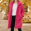 Giacca Colorata da Donna Casual Vestibilità Larga Cappotti con Bottoni Manica Lunga Capospalla con Tasca, Soprabito con Cappuccio