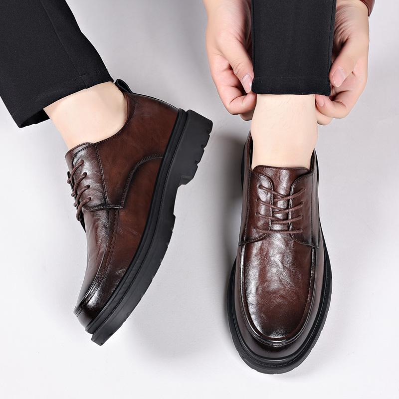 2024 Leisure Leather Men Casual Shoes New Arrival Oxford Footwear High Quality Business Men Gentleman Formal Wedding Dress Shoes