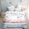 Cinnamoroll Duvet Cover Cartoon Hello Kitty Full Cute Children's Bedroom 100% Polyester Adult Gift 2/3pcs Bedding Set