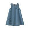 DAVE & BELLA Girls' Sleeveless Denim Summer Dress