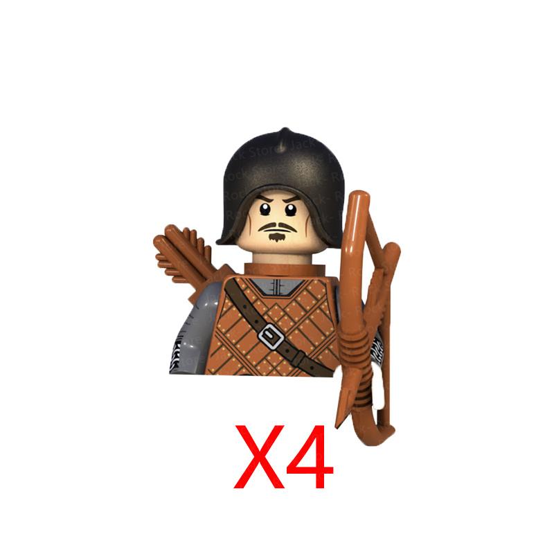 Military Building Blocks Solider Figures Gifts Toys Movie Science Fiction Series Medieval Knight Legion Weapons Shield Flag MOC