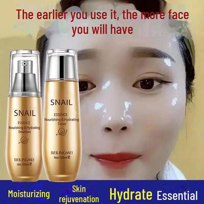 Beilingmei Snail Serisi Hassas Ciltler İçin Nemlendirici ve Nemlendirici Tonik, Krem ve Losyon Seti