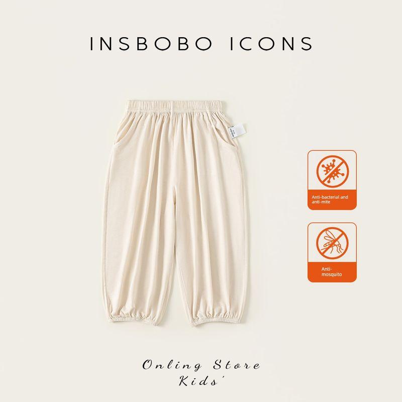 Insbobo Children s Pants Summer 2026 New Model 3A Antibacterial Mosquito-Repellent Pants Summer Thin Baby Pants Children s Fashion Beige 100